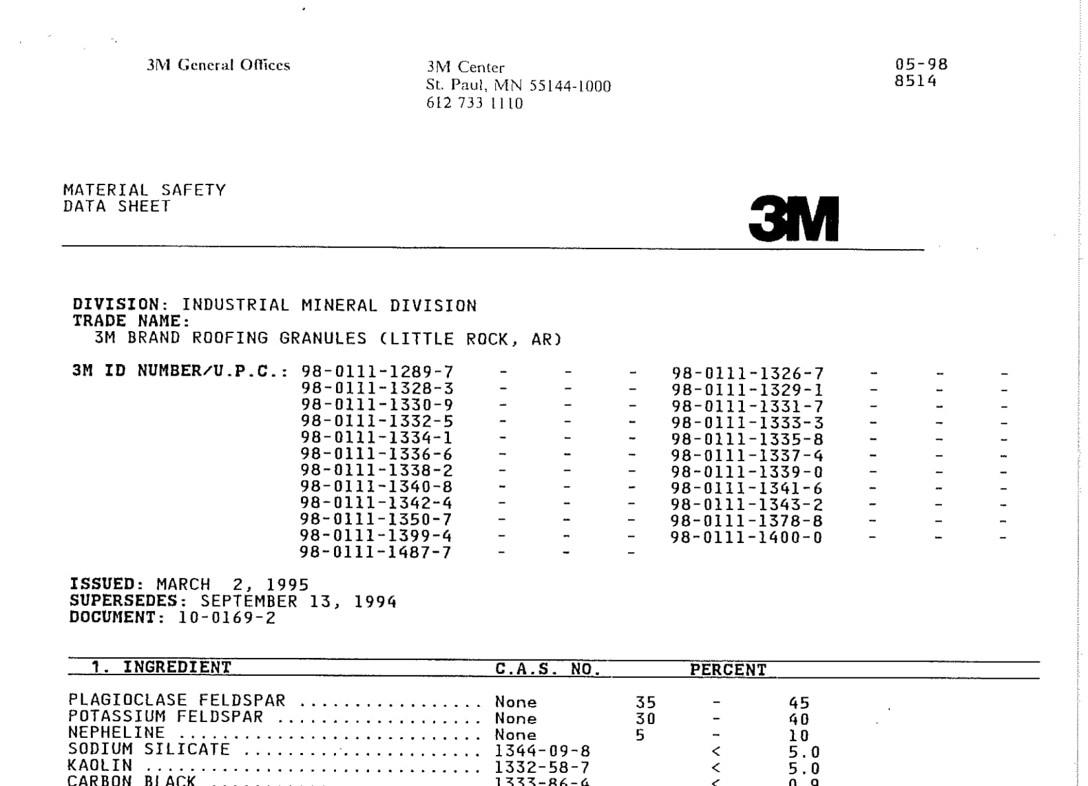 Ceramic Granules technical information irc cover photo