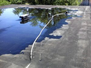 Eliminate ponding water with foam