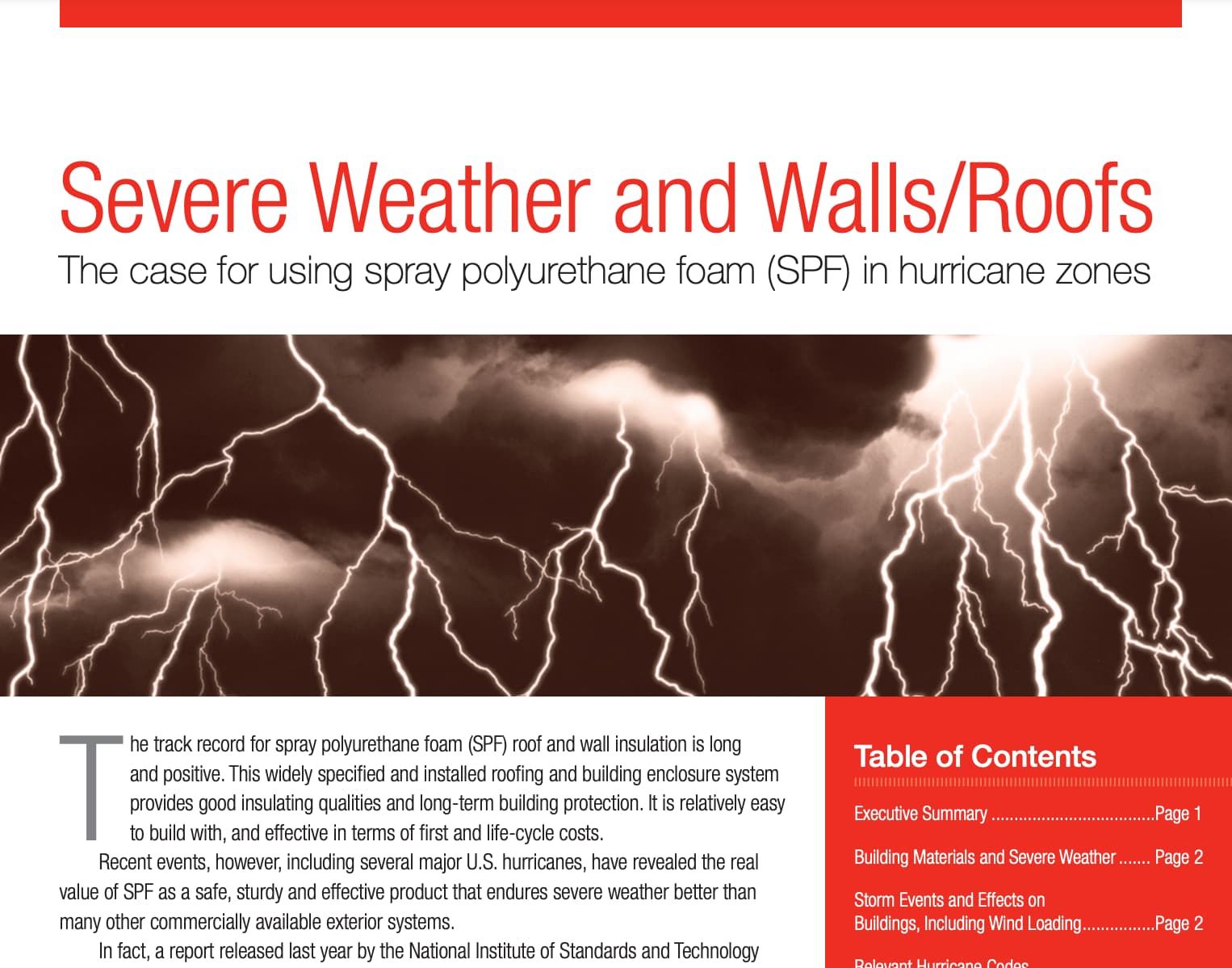 Severe Weather Brochure Cover photo