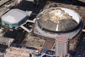 The EPDM on the Superdome was supposed to resist hurricane force winds. It couldn't, but spray foam can. 